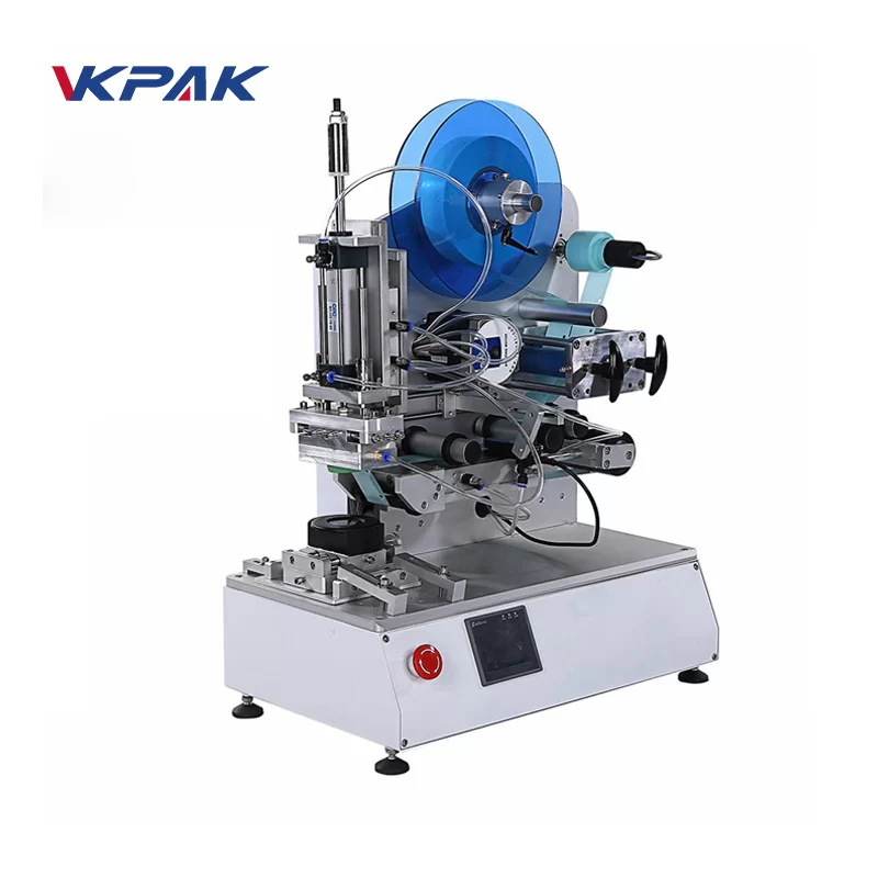 VK-T804 เครื่องติดฉลากพื้นผิวเรียบกึ่งอัตโนมัติความแม่นยำสูง
