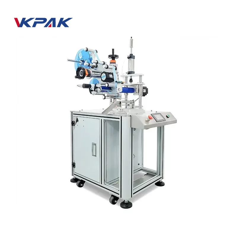 VK-T808 เครื่องติดฉลากขวดกลมแบบตั้งพื้นกึ่งอัตโนมัติ